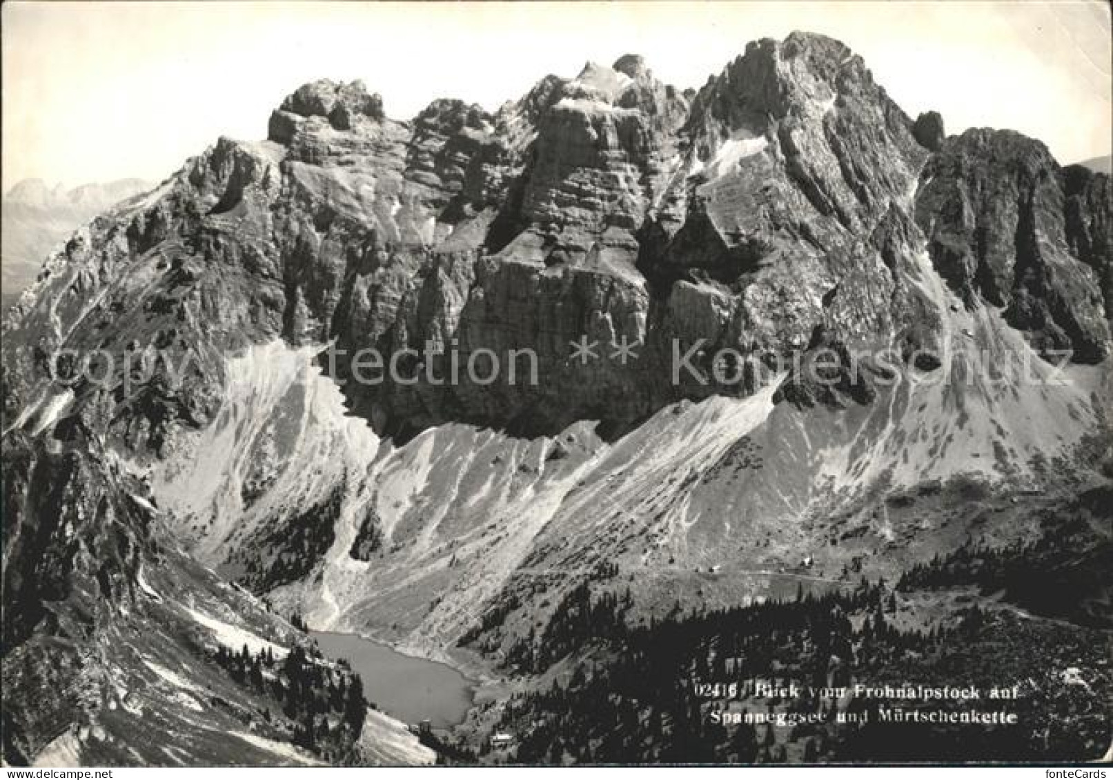 11631420 Filzbach Blick Vom Frohnalpstock Auf Spanneggsee Und Muertschenkette Ge - Sonstige & Ohne Zuordnung