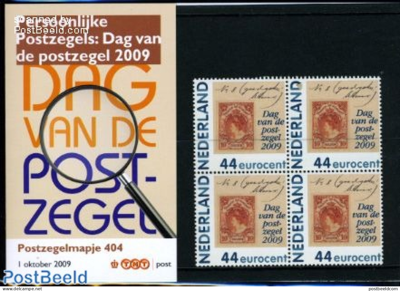 Netherlands 2009 Stamp Day Presentation Pack 404, Mint NH, Stamp Day - Stamps On Stamps - Neufs