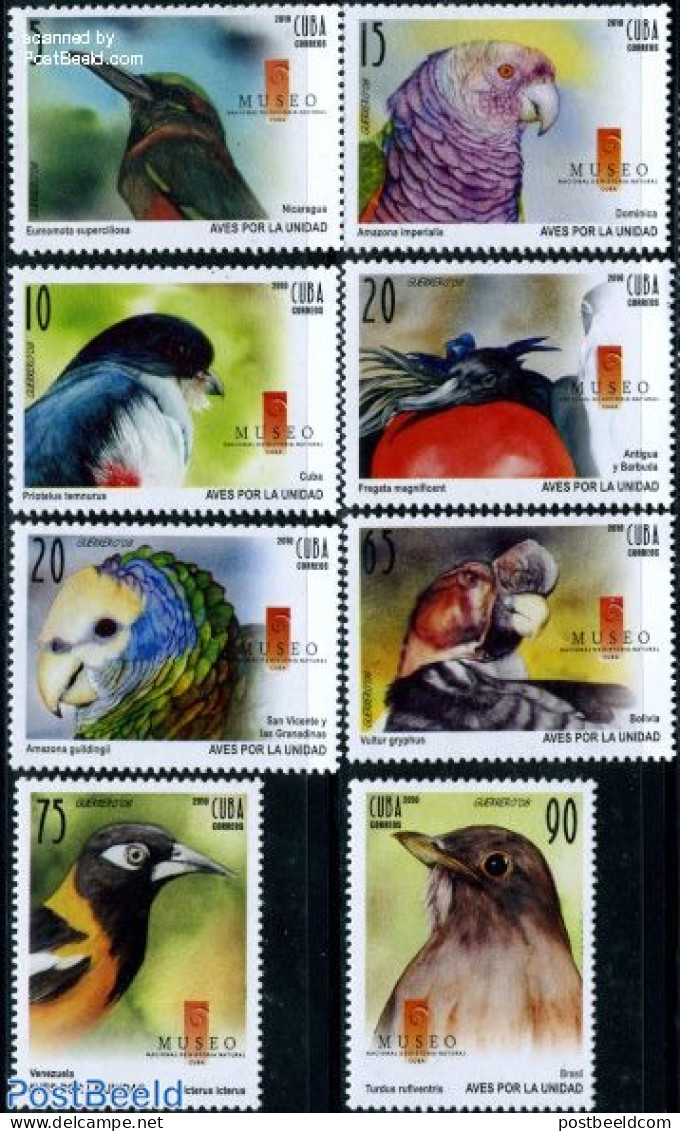 Cuba 2010 Birds 8v, Mint NH, Nature - Birds - Parrots - Unused Stamps