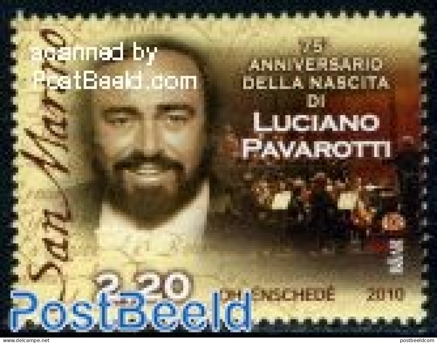 San Marino 2010 Luciano Pavarotti 1v, Mint NH, Performance Art - Music - Unused Stamps