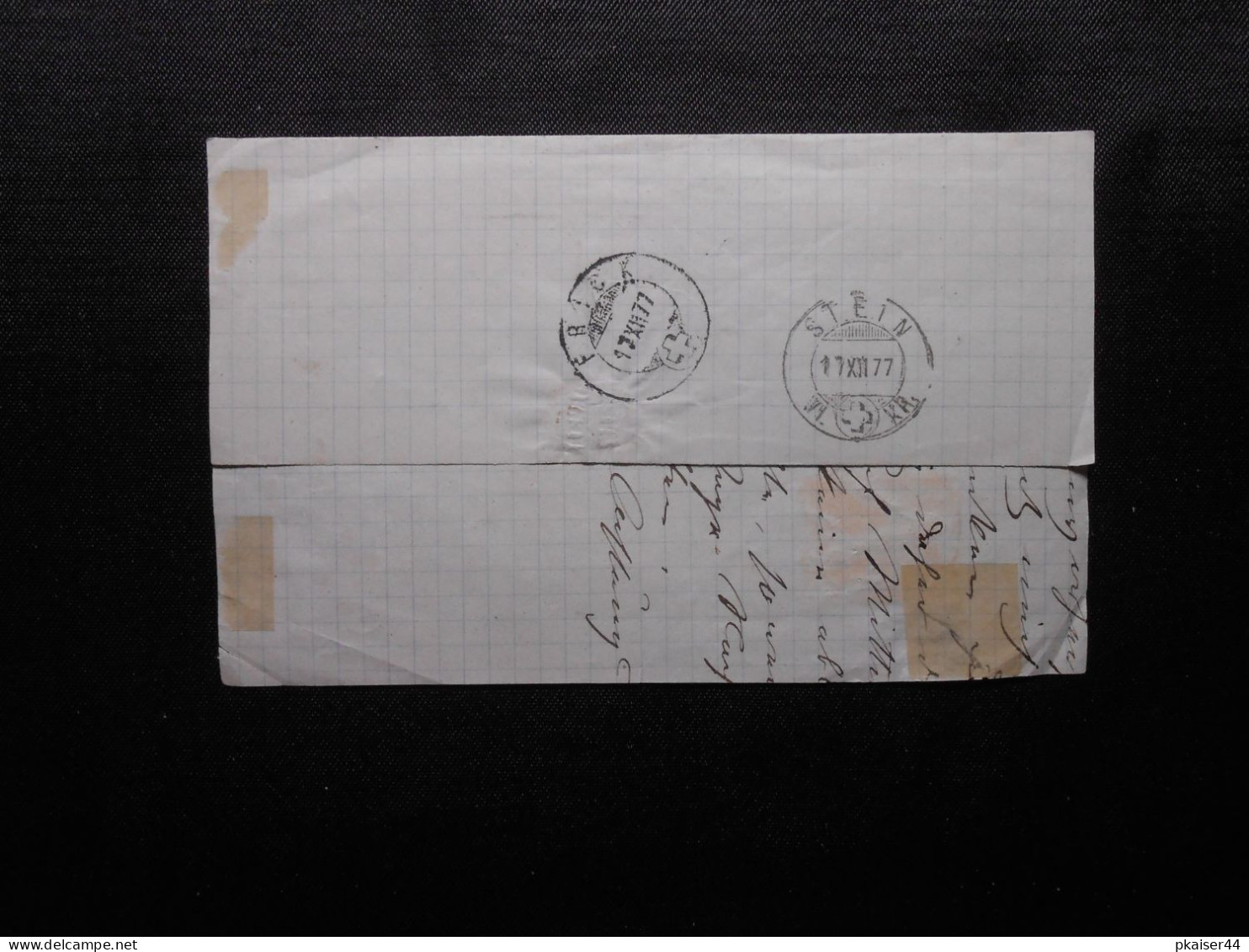 CH ZNr. 30  5C Faltbrief Fragment  17Xll77 - Cartas & Documentos