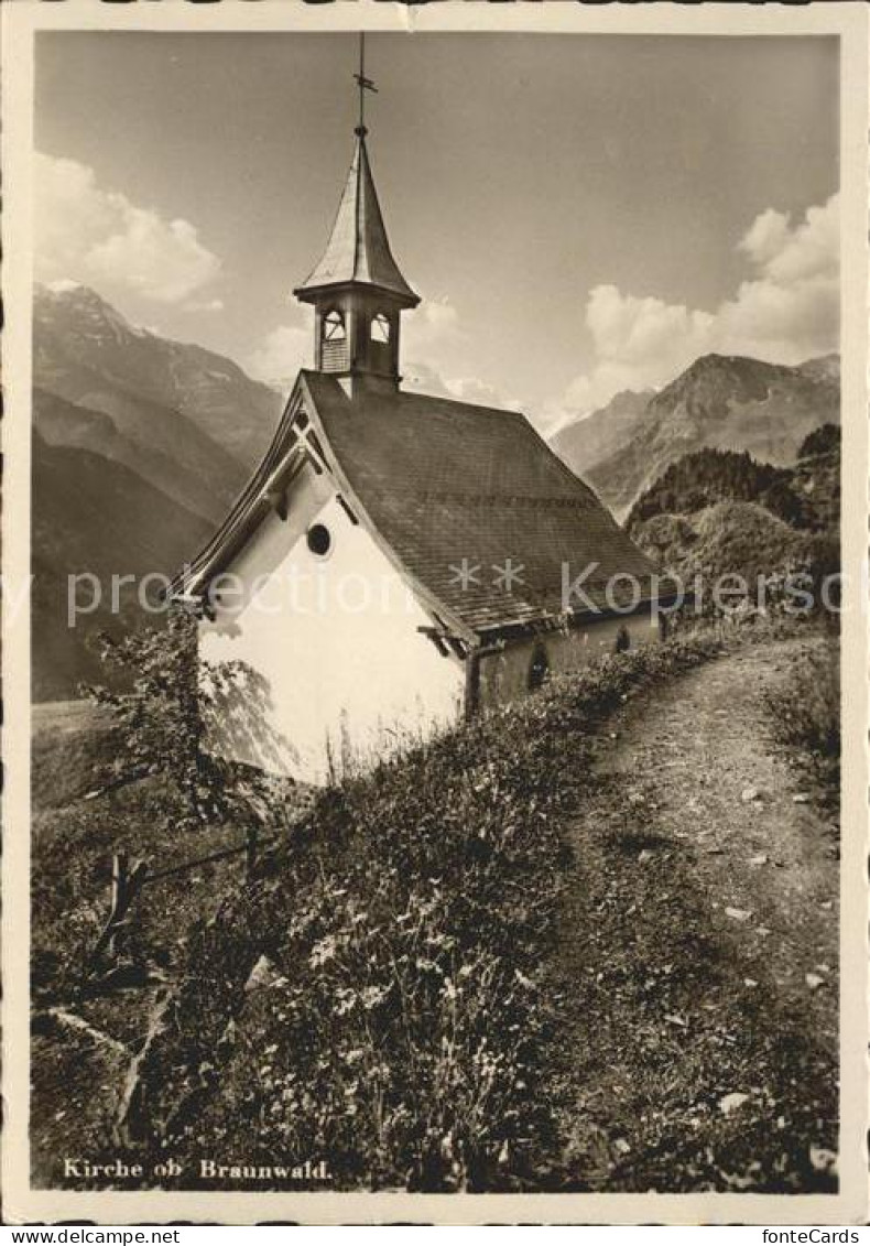 11631397 Braunwald GL Bergkirche Braunwald - Sonstige & Ohne Zuordnung