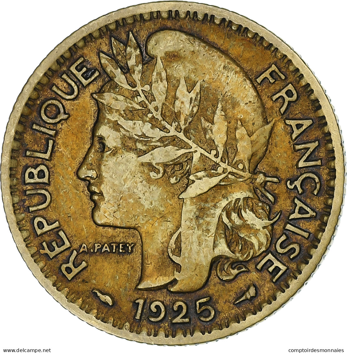 Togo, Franc, 1925, Paris, Bronze-Aluminium, TTB, Lecompte:12, KM:2 - Otros & Sin Clasificación