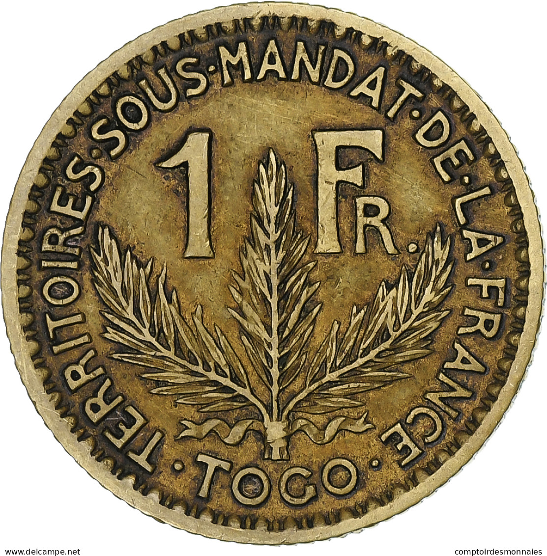 Togo, Franc, 1925, Paris, Bronze-Aluminium, TTB, Lecompte:12, KM:2 - Altri & Non Classificati
