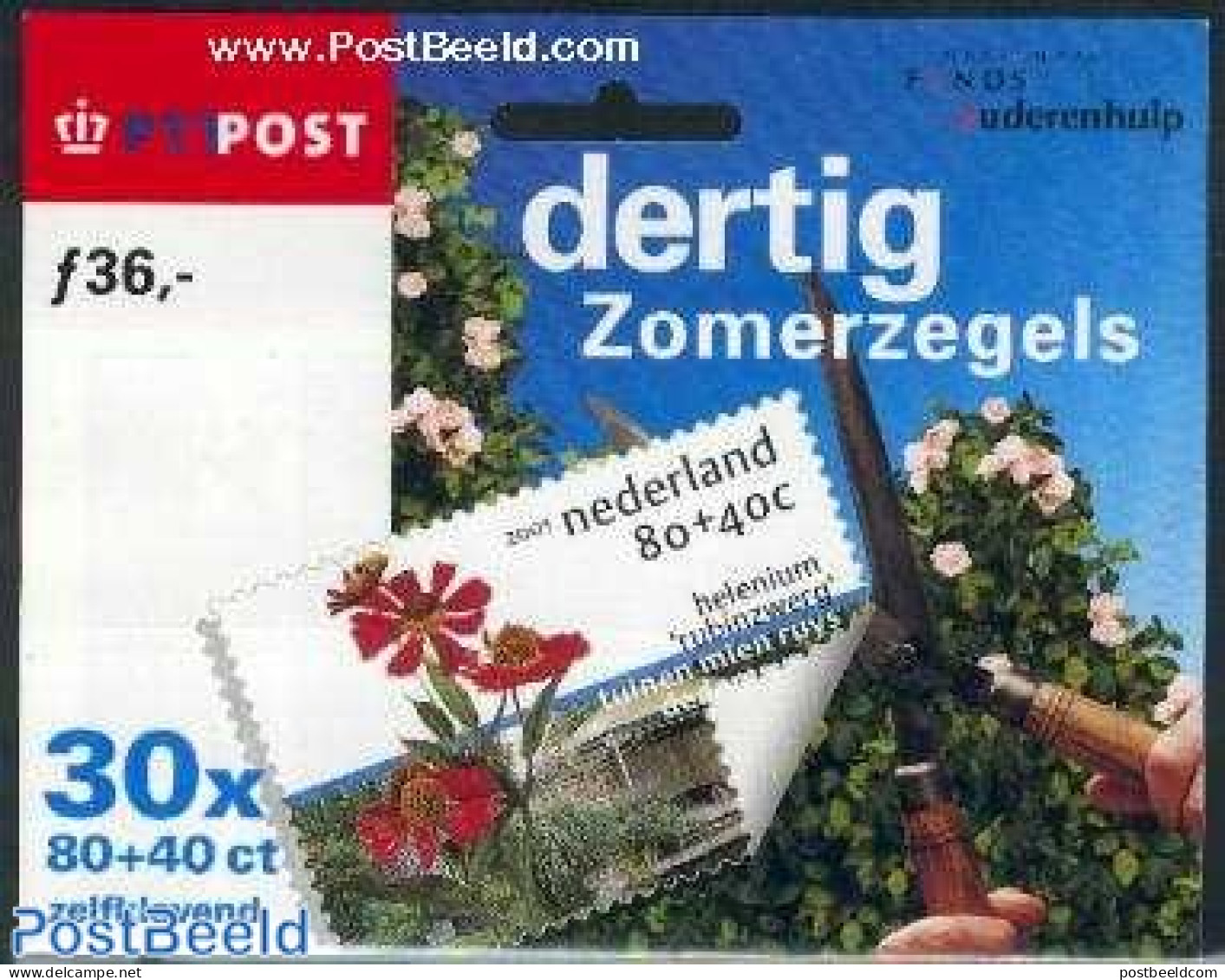 Netherlands 2001 Summer, Gardens Hangpack With 10 Sets, Mint NH, Nature - Flowers & Plants - Gardens - Stamp Booklets - Ongebruikt