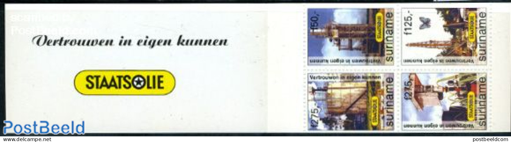Suriname, Republic 1997 National Oil Raffinery Booklet, Mint NH, Nature - Science - Butterflies - Chemistry & Chemists.. - Chimie
