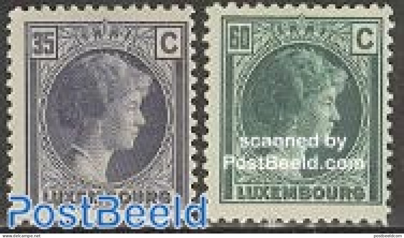 Luxemburg 1928 Definitives 2v, Unused (hinged) - Nuevos