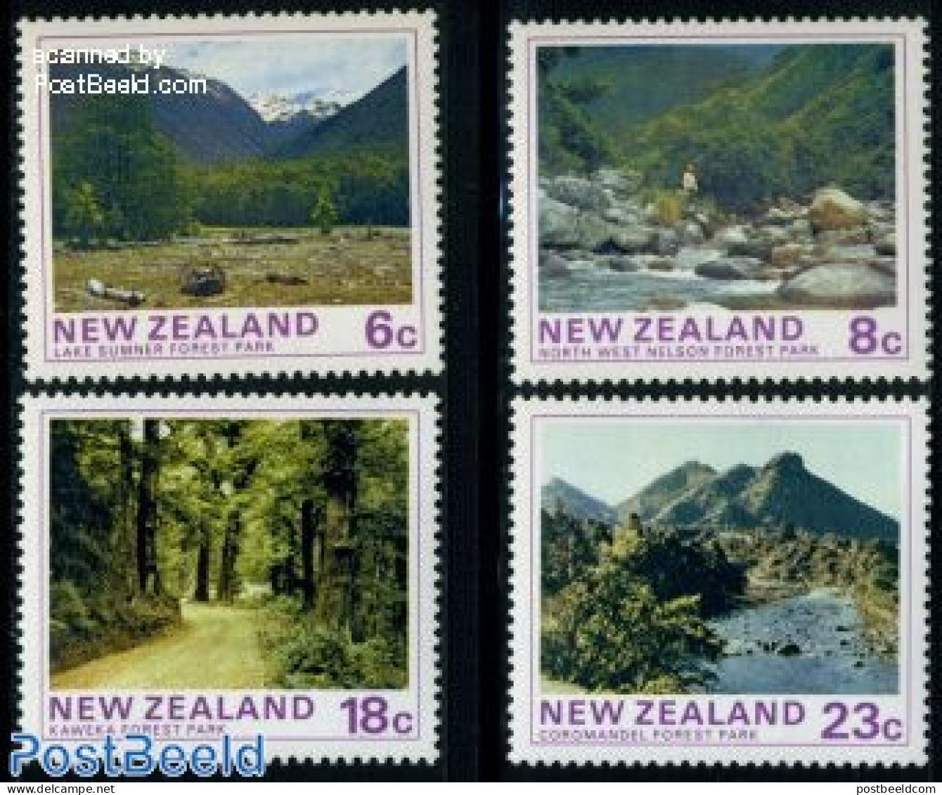 New Zealand 1975 Forest Parks 4v, Mint NH, Nature - Sport - National Parks - Trees & Forests - Mountains & Mountain Cl.. - Ongebruikt