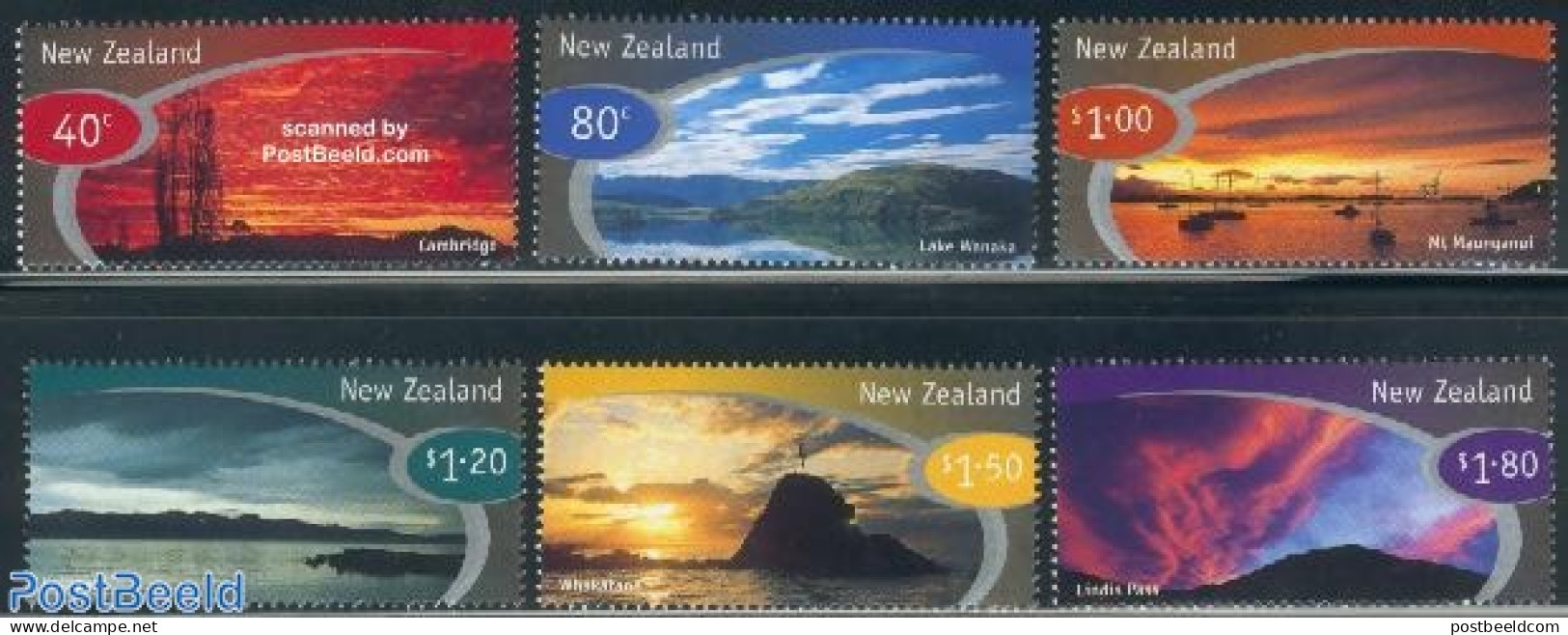 New Zealand 1998 Scenic Skies 6v, Mint NH, Transport - Ships And Boats - Neufs