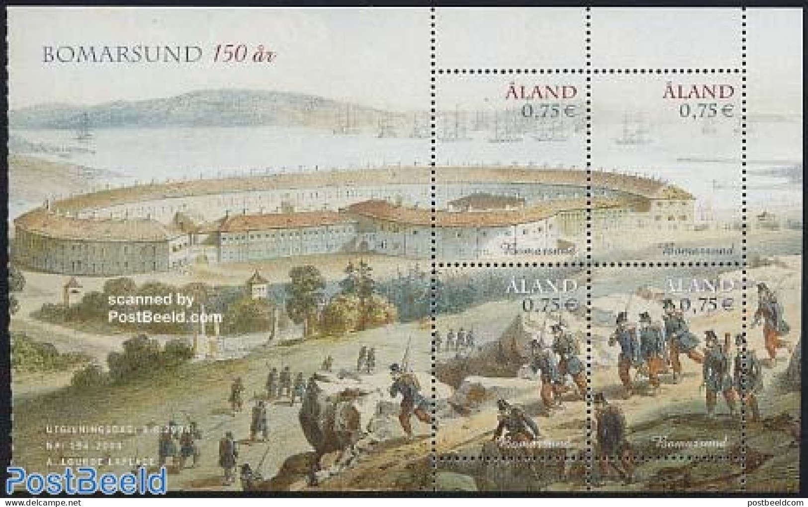 Aland 2004 Bomarsund S/s (from Booklet), Mint NH, History - Transport - Various - History - Militarism - Ships And Boa.. - Militares