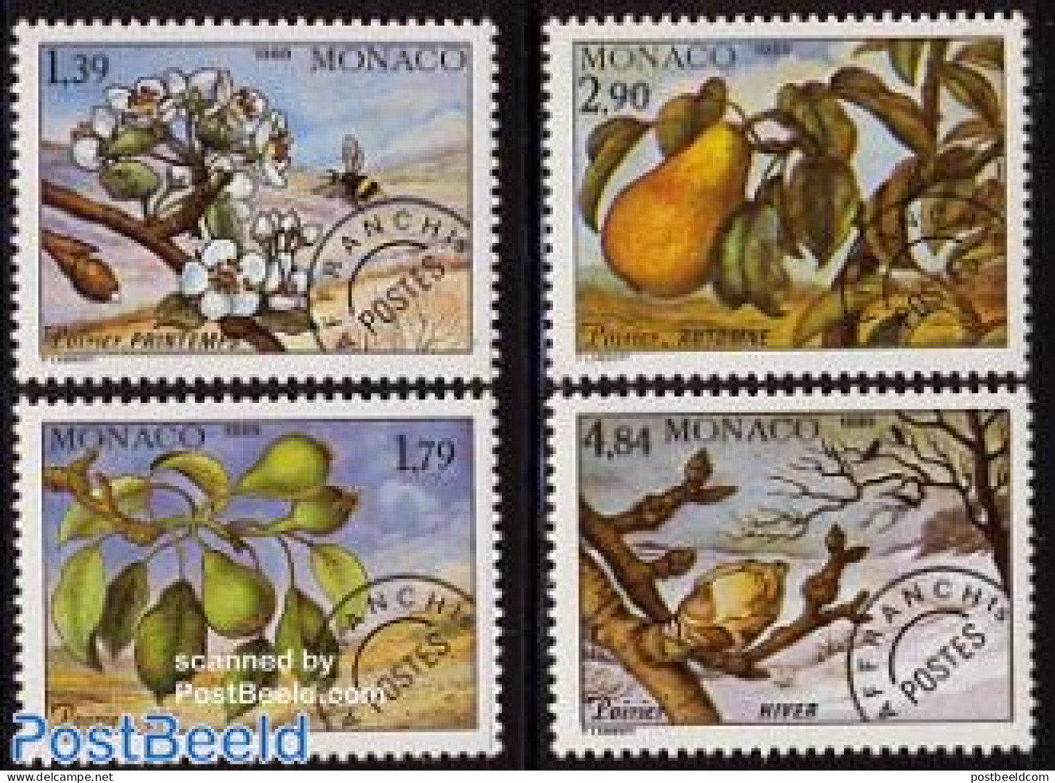 Monaco 1989 Pre Cancels, Trees 4v, Mint NH, Nature - Trees & Forests - Unused Stamps