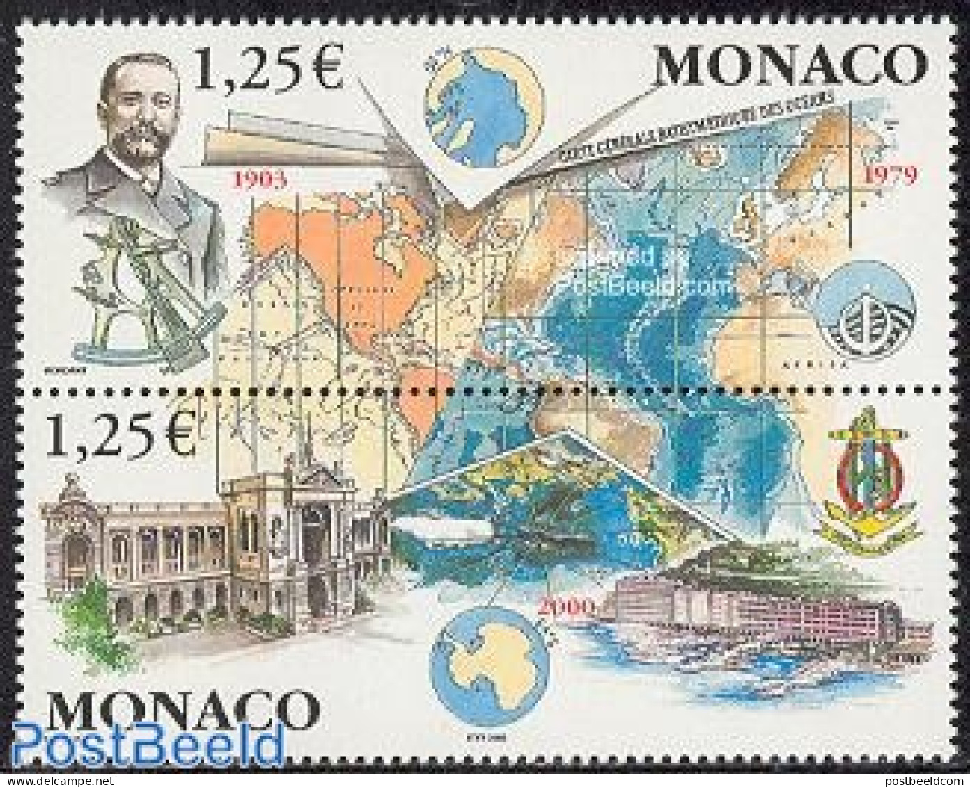 Monaco 2003 100 Years Oceanography 2v [:], Mint NH, Science - Various - Weights & Measures - Maps - Unused Stamps