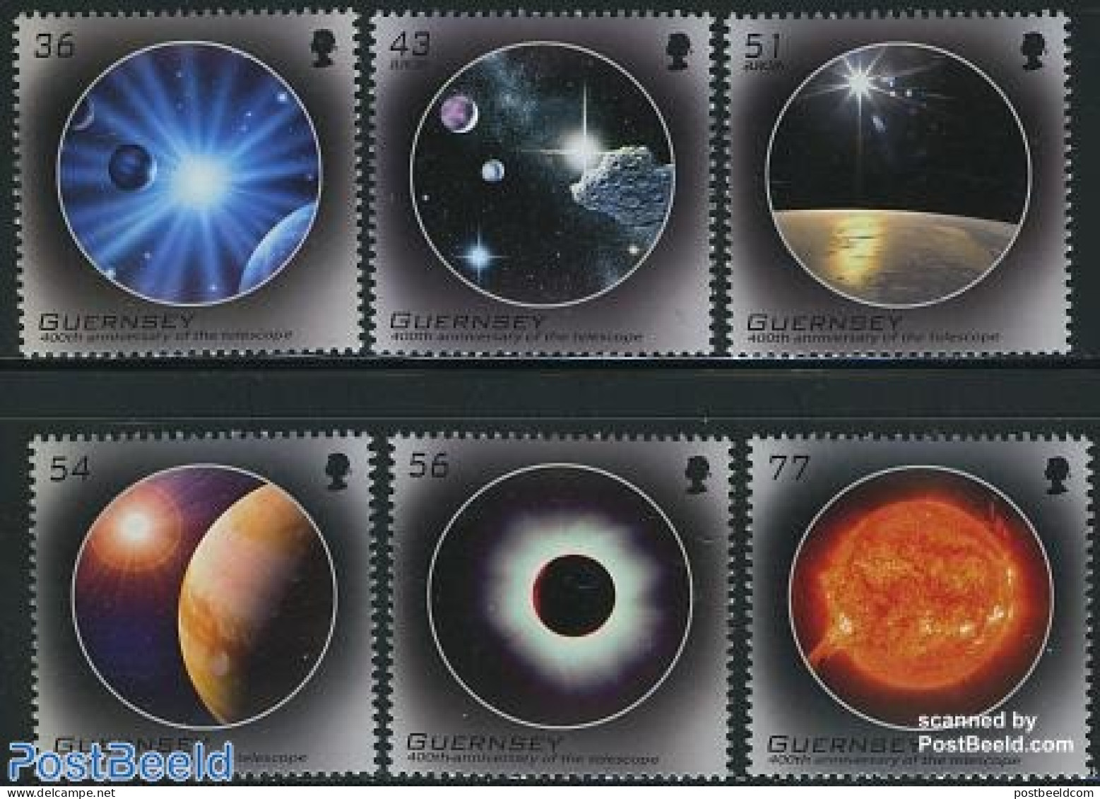 Guernsey 2009 Europa, Astronomy 6v, Mint NH, History - Science - Europa (cept) - Astronomy - Astrologie