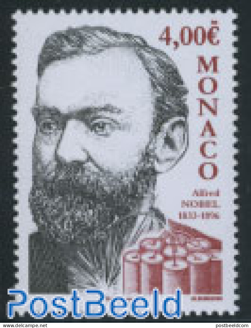 Monaco 2008 Alfred Nobel 175th Birth Anniversary 1v, Mint NH, History - Nobel Prize Winners - Unused Stamps