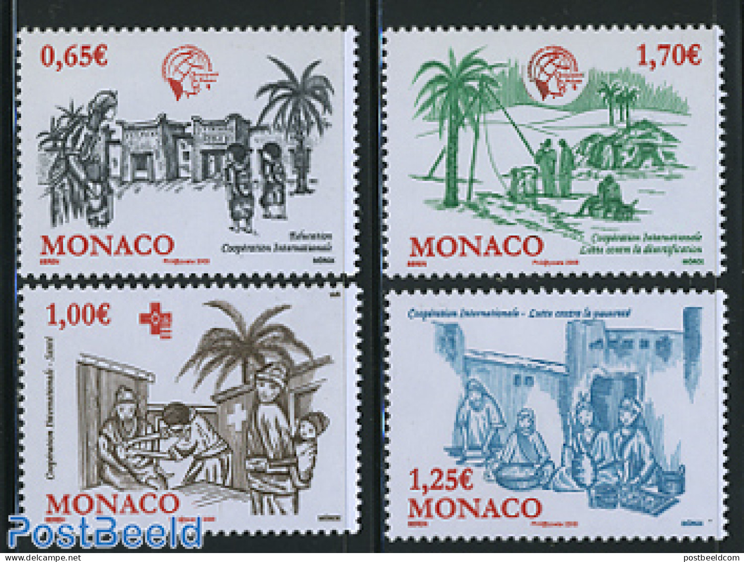 Monaco 2008 Co-operation Against Destruction 4v, Mint NH, Health - Red Cross - Ongebruikt