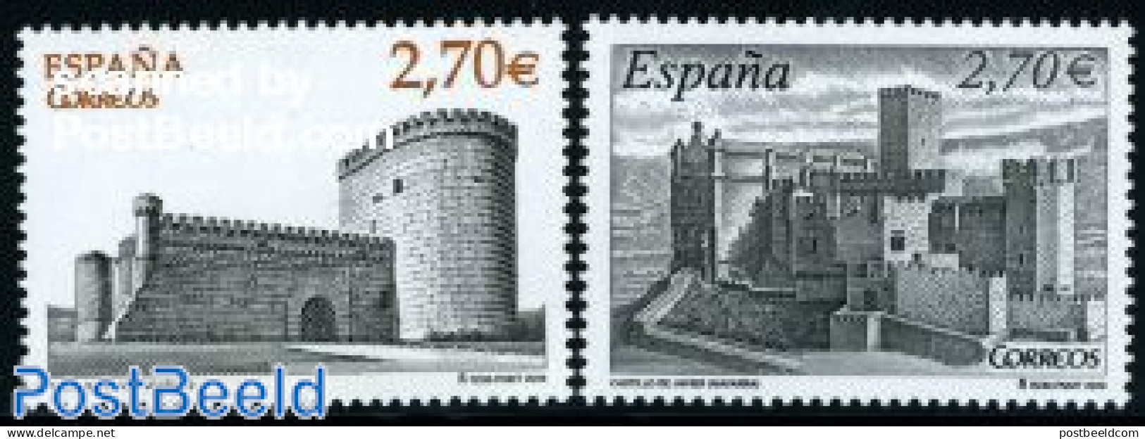 Spain 2009 Castles 2v, Mint NH, Art - Castles & Fortifications - Ungebraucht