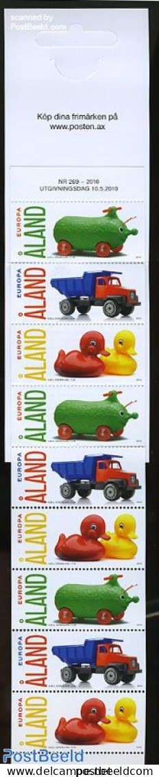 Aland 2010 Toys Booklet, Mint NH, Transport - Various - Stamp Booklets - Automobiles - Toys & Children's Games - Non Classés