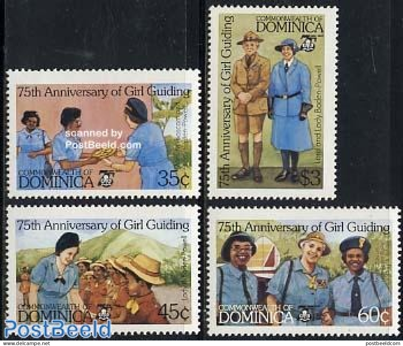 Dominica 1985 75 Years Girl Guides 4v, Mint NH, Sport - Scouting - República Dominicana