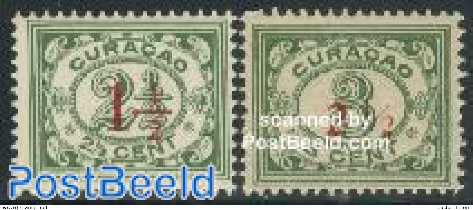 Netherlands Antilles 1931 Overprints 2v, Mint NH - Other & Unclassified