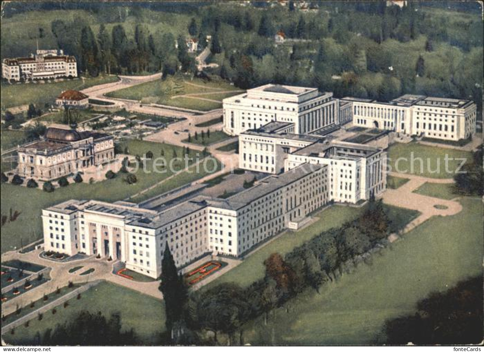 11631357 Geneve GE Palais Des Nations Vue Aerienne Geneve - Sonstige & Ohne Zuordnung