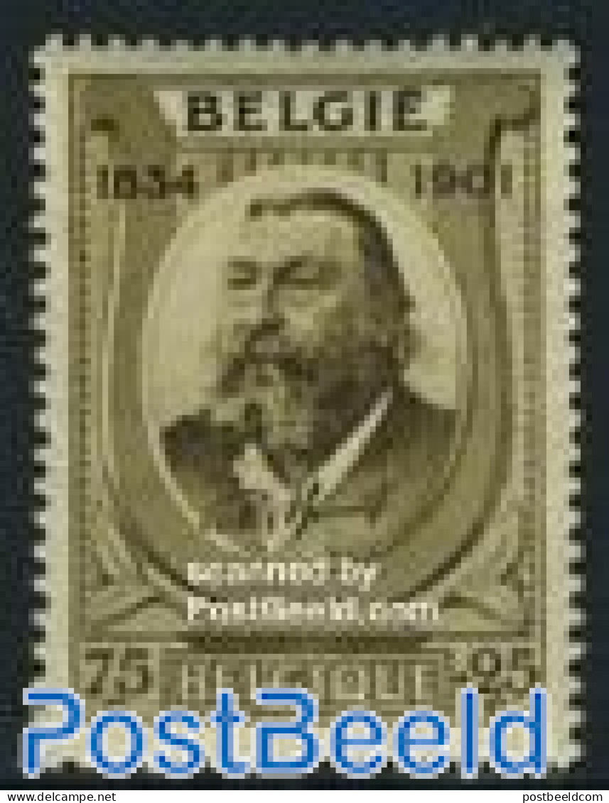 Belgium 1934 Peter Benoit, Composer 1v, Mint NH, Performance Art - Music - Ongebruikt