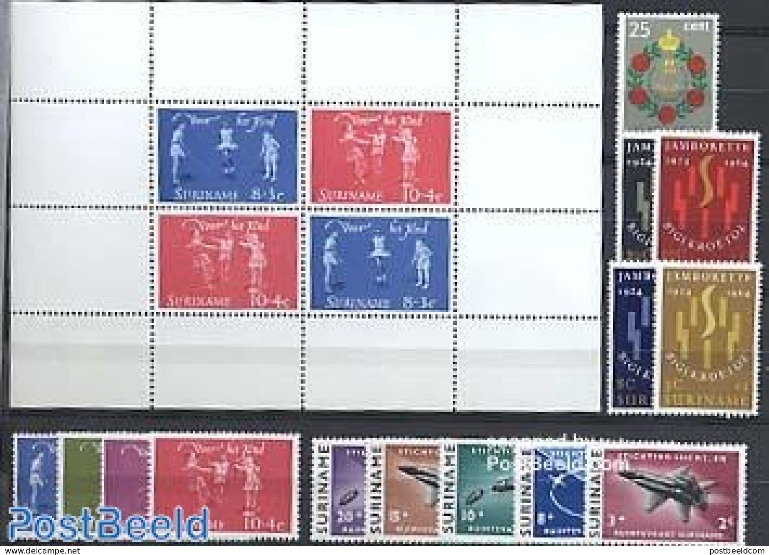 Suriname, Colony 1964 Yearset 1964 (14v+1s/s), Mint NH, Various - Yearsets (by Country) - Unclassified