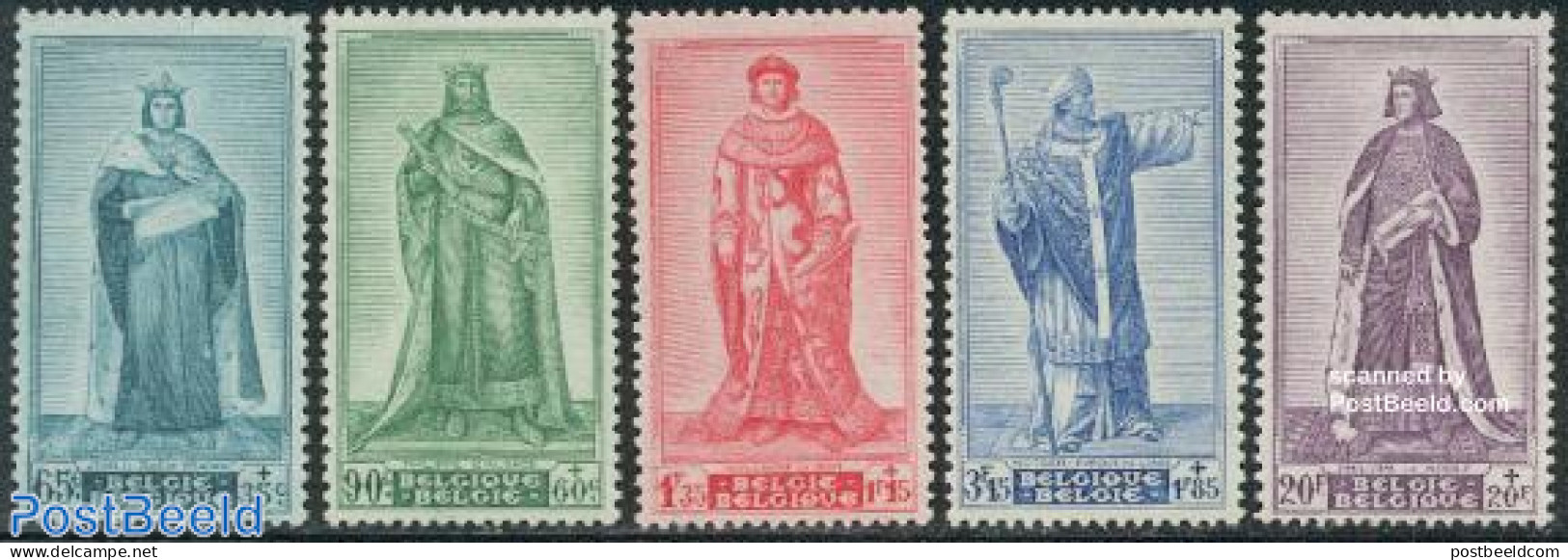 Belgium 1947 War Prisoners 5v, Unused (hinged), History - Kings & Queens (Royalty) - World War II - Unused Stamps