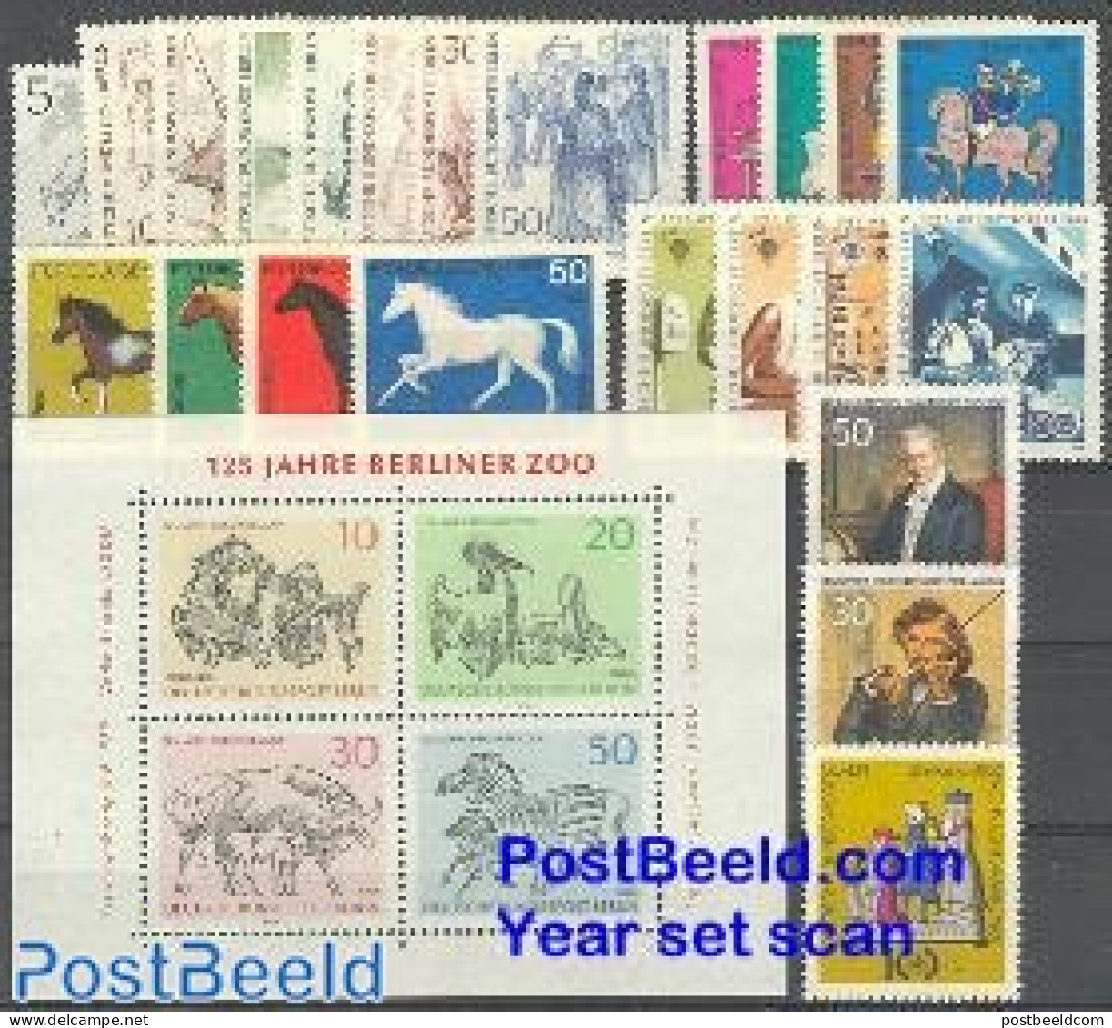 Germany, Berlin 1969 Year Set 1969 (23v+1s/s), Mint NH - Unused Stamps