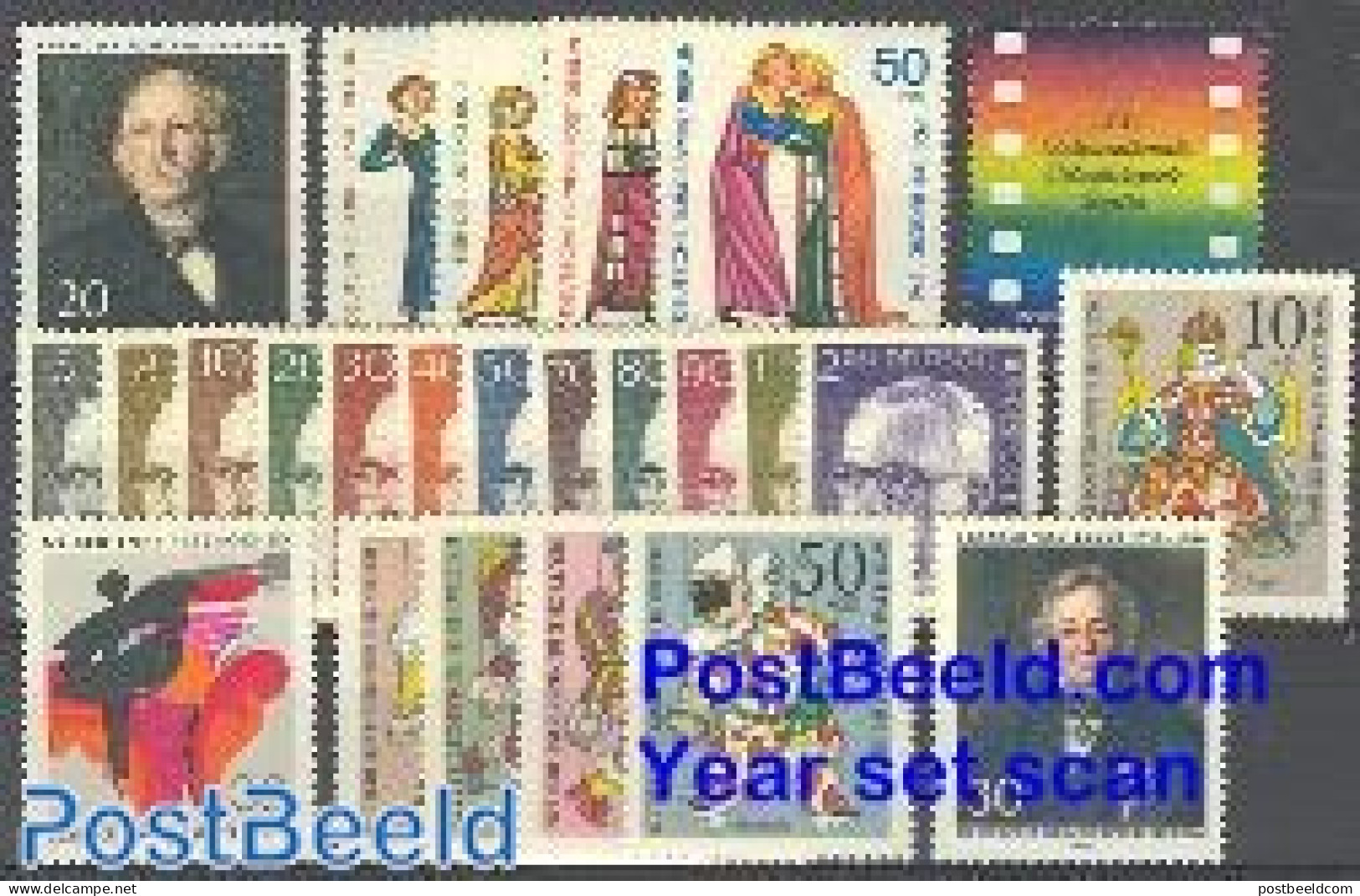 Germany, Berlin 1970 Year Set 1970 (25v), Mint NH - Unused Stamps
