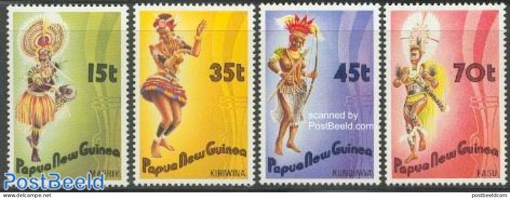Papua New Guinea 1986 Tradional Dance 4v, Mint NH, Performance Art - Various - Dance & Ballet - Folklore - Dans