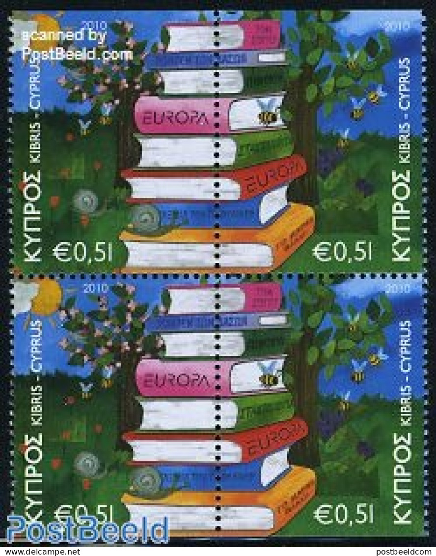 Cyprus 2010 Europa, Childrens Books 4v From Booklet, Mint NH, History - Europa (cept) - Art - Children's Books Illustr.. - Unused Stamps