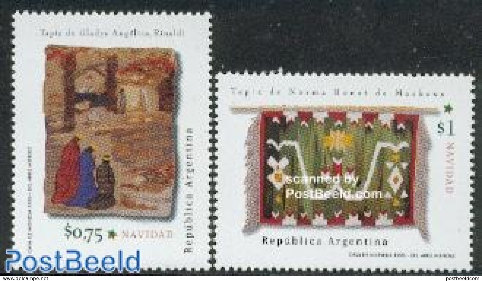 Argentina 1996 Wall Carpets 2v, Mint NH, Various - Textiles - Unused Stamps
