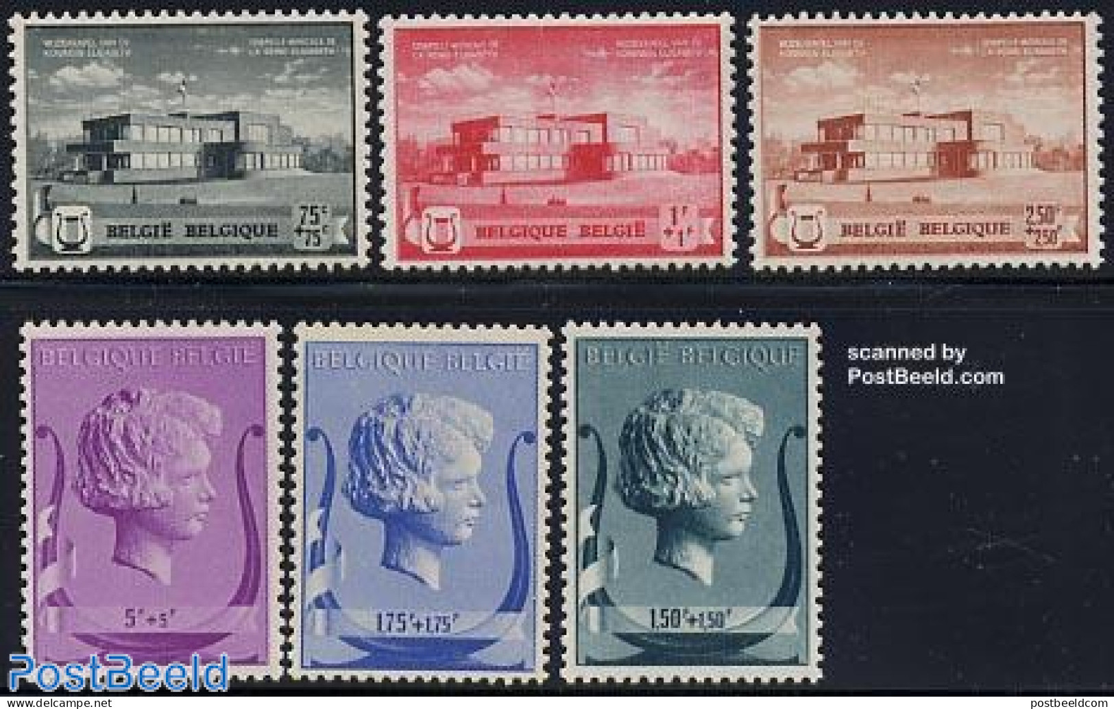 Belgium 1940 Music Contest 6v, Unused (hinged), Performance Art - Music - Unused Stamps