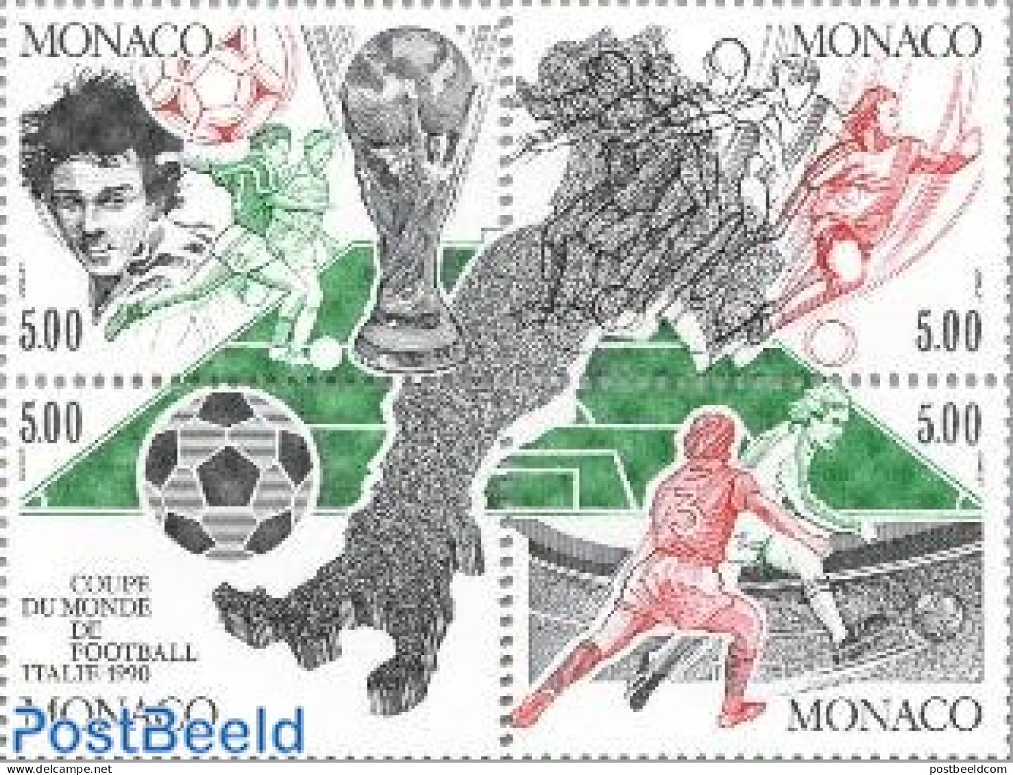 Monaco 1990 FOOTBALL GAMES 4V, Mint NH, Sport - Football - Nuevos
