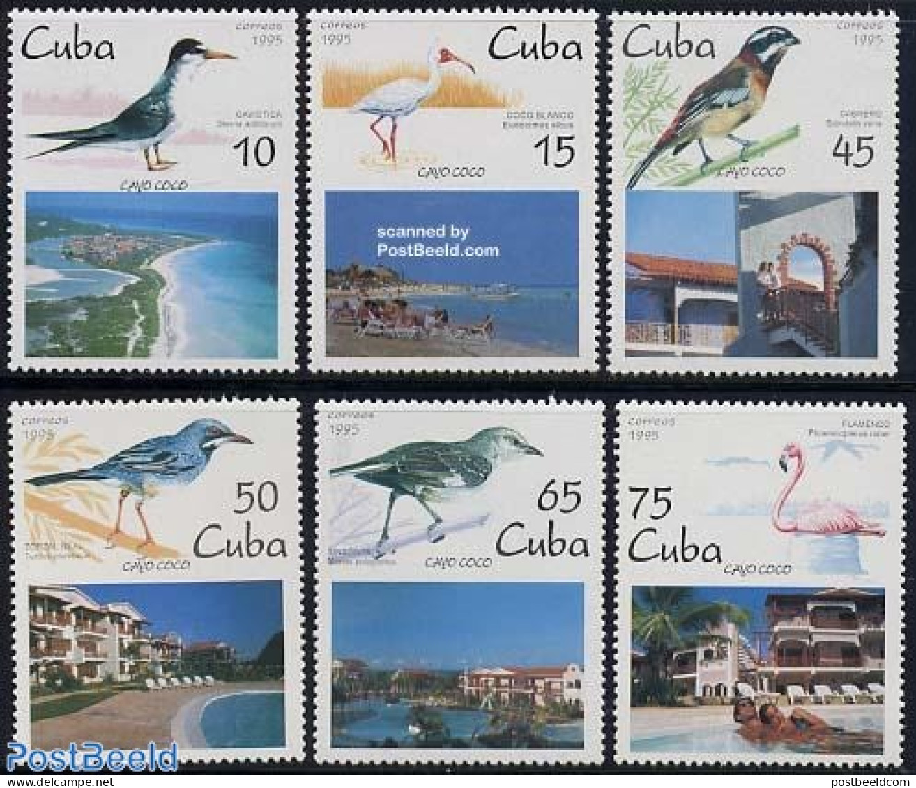 Cuba 1995 Cayo Coco 6v, Mint NH, Nature - Various - Birds - Tourism - Flamingo - Nuevos