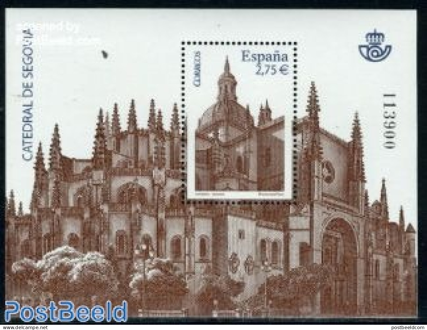 Spain 2010 Cathedral Of Segovia S/s, Mint NH, Religion - Churches, Temples, Mosques, Synagogues - Nuovi