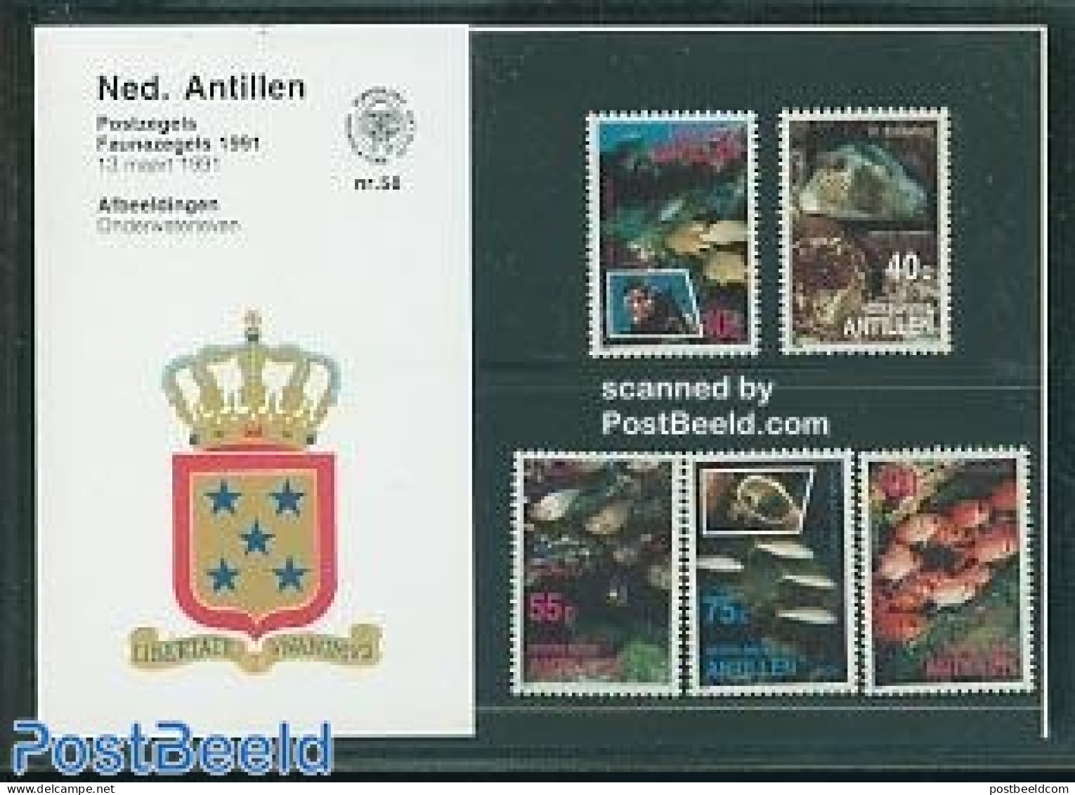 Netherlands Antilles 1991 Fish Pres. Pack 58, Mint NH, Nature - Fish - Vissen