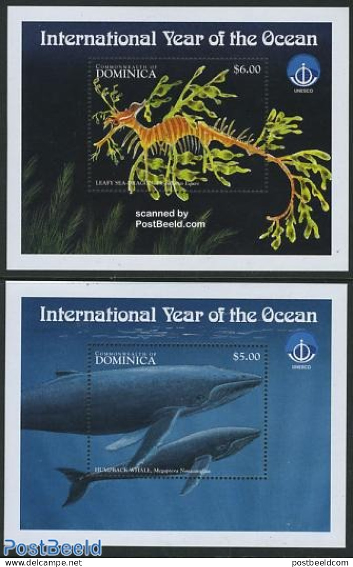 Dominica 1998 Int. Ocean Year 2 S/s, Mint NH, Nature - Fish - Vissen