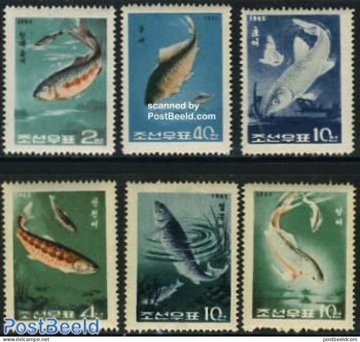 Korea, North 1965 Fish 6v, Mint NH, Nature - Fish - Pesci