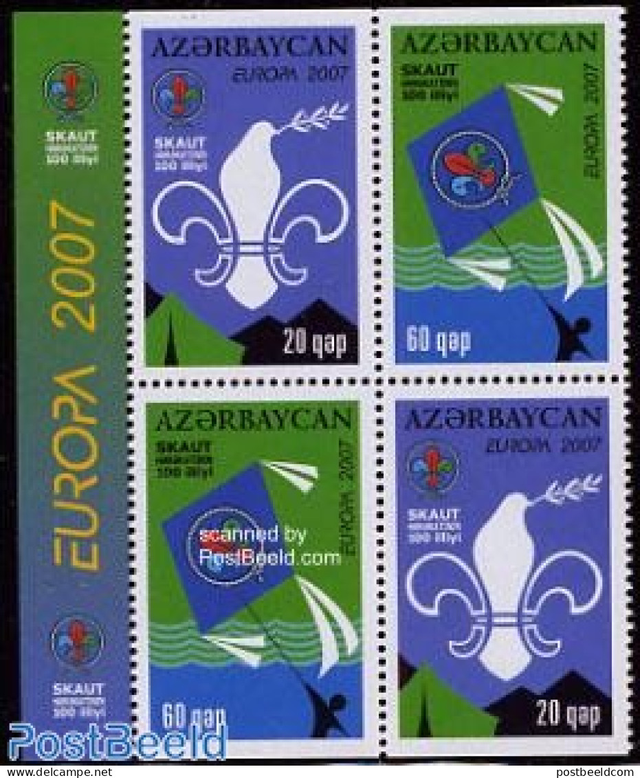 Azerbaijan 2007 Europa  2x2v [+], Mint NH, History - Nature - Sport - Europa (cept) - Birds - Scouting - Other & Unclassified