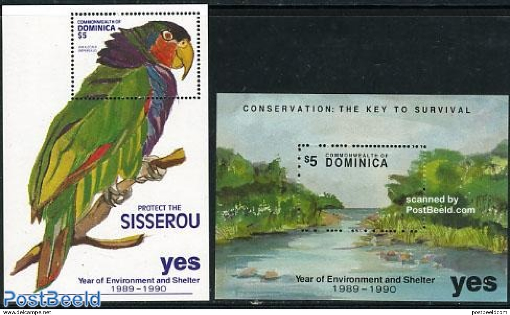 Dominica 1991 Environment Protection 2 S/s, Mint NH - Repubblica Domenicana