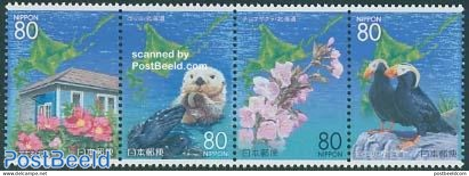 Japan 2005 Hokkaido Nature 4v [:::], Mint NH, Nature - Animals (others & Mixed) - Birds - Flowers & Plants - Nuevos