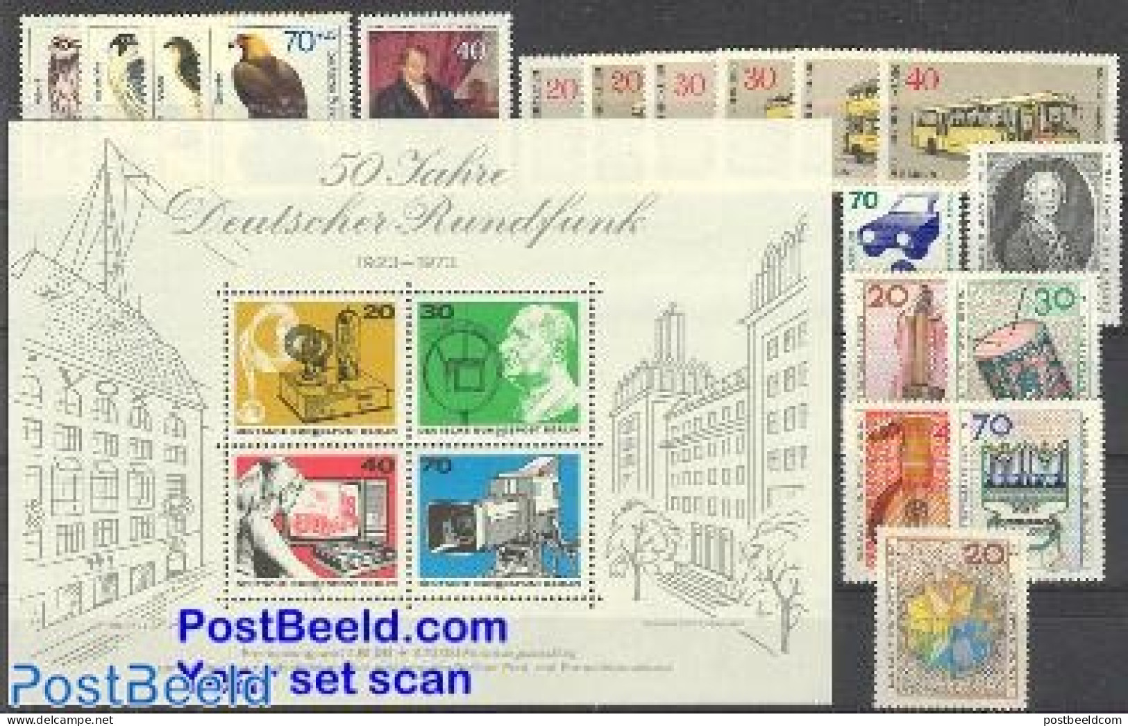 Germany, Berlin 1973 Year Set 1973 (18v+1s/s), Mint NH - Unused Stamps