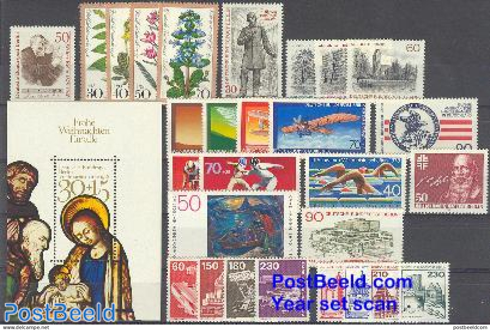 Germany, Berlin 1978 Year Set 1978 (28v+1s/s), Mint NH - Unused Stamps