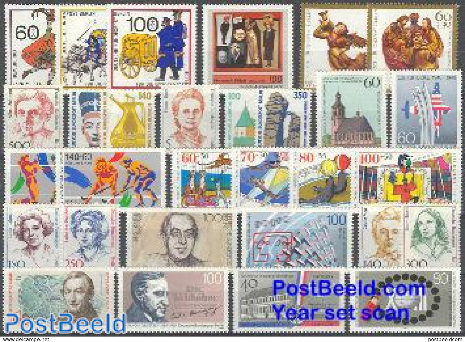 Germany, Berlin 1989 Year Set 1989 (30v), Mint NH - Neufs