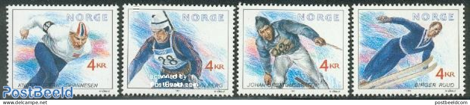 Norway 1991 Olympic Winter Games 4v, Mint NH, Sport - Olympic Winter Games - Skating - Skiing - Sport (other And Mixed) - Unused Stamps