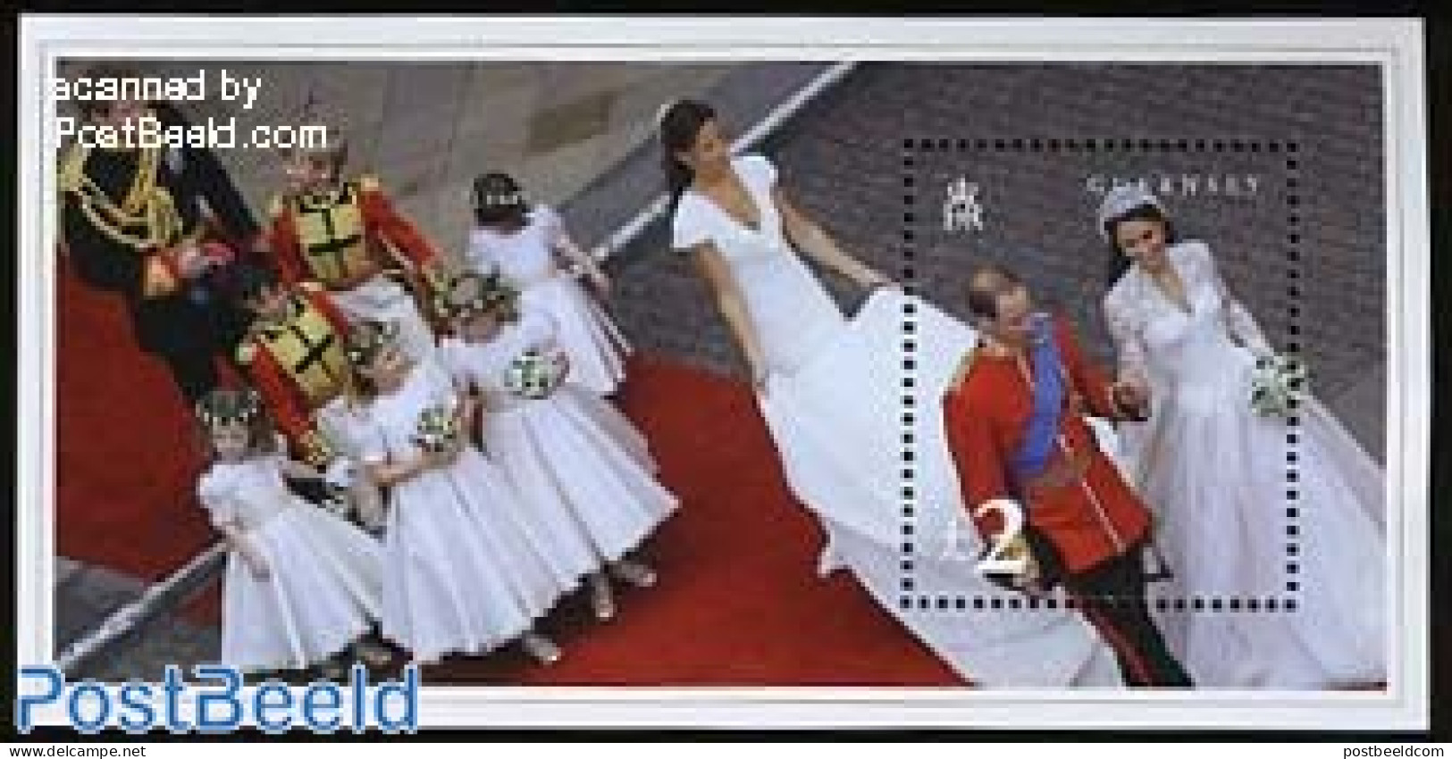 Guernsey 2011 Royal Wedding, William & Kate S/s, Mint NH, History - Kings & Queens (Royalty) - Royalties, Royals