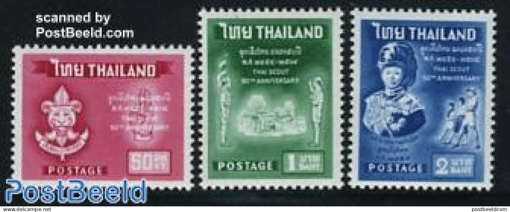 Thailand 1961 Scouting 3v, Mint NH, Sport - Scouting - Thaïlande