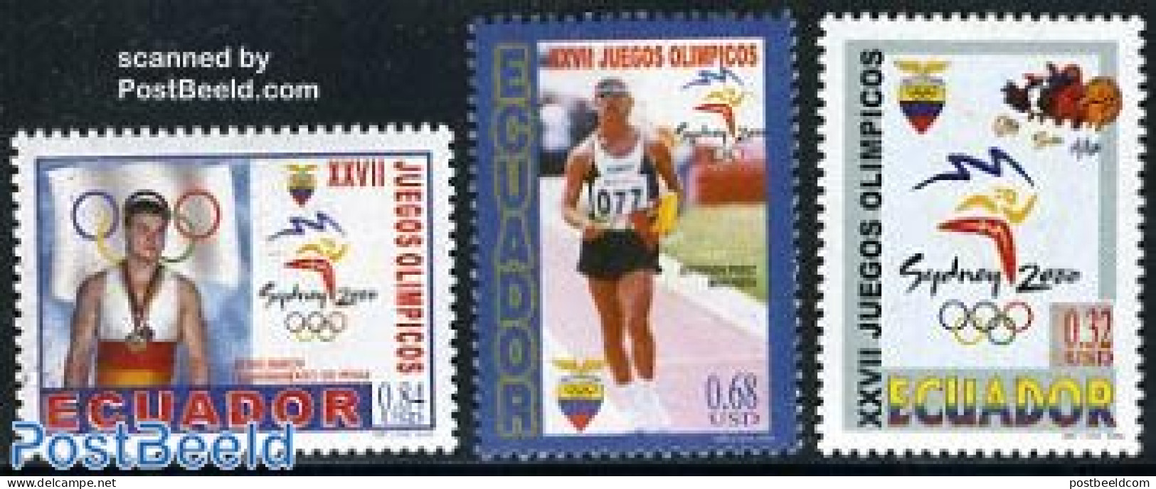 Ecuador 2000 Olympic Games 3v, Mint NH, Sport - Athletics - Olympic Games - Athlétisme