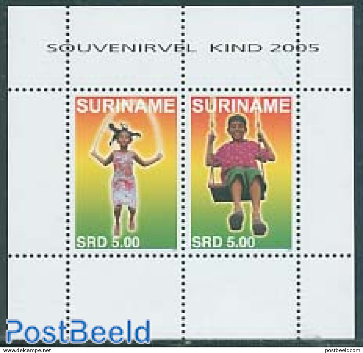 Suriname, Republic 2005 Child Welfare S/s, Mint NH, Various - Toys & Children's Games - Suriname